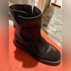 Sarto Black Leather Ankle Boot